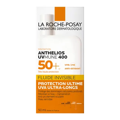Ля Рош (La Roche-Posay) Антгеліос UVMune ультралегкий та ультрастійкий сонцезахисний флюїд для обличчя для чутливої шкіри SPF50+ 50 мл — Фото 2