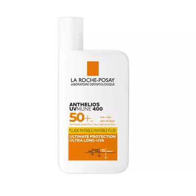 Ля Рош (La Roche-Posay) Антгеліос UVMune ультралегкий та ультрастійкий сонцезахисний флюїд для обличчя для чутливої шкіри SPF50+ 50 мл — Фото 1