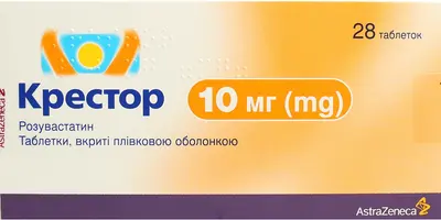 Крестор таблетки вкриті оболонкою 10 мг №28 — Фото 1